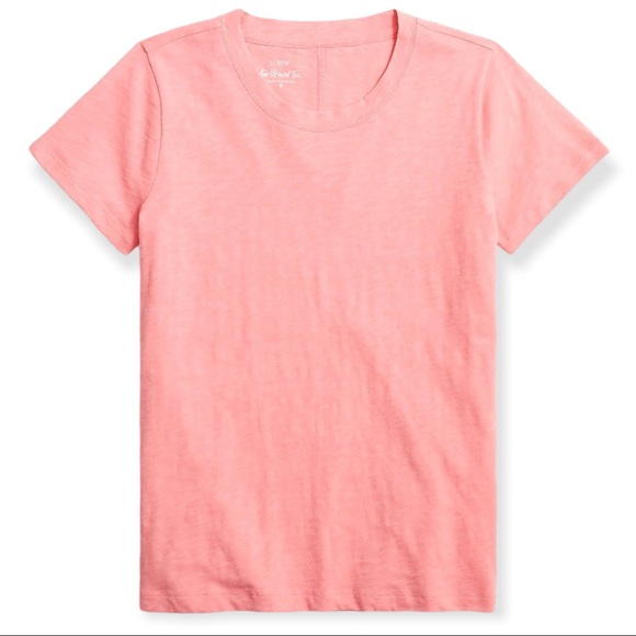 J. CREW Girlfriend Tee Crewneck Neon Capri Short Sleeve T-Shirt - Picture 2 of 10
